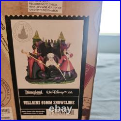Vintage Rare Disney Park Villains Snow Globe 65mm Ursula Maleficent Jafar Hook