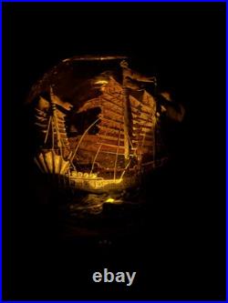 Vintage Walt Disney Snow Globe Pirates of the Caribbean WithKey Lights Up Music