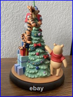 Vintage Winnie The Pooh Christmas Snowglobe Winnie Tigger Eeyore Piglet Rare