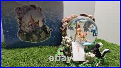 Vntg Disney Bambi And Friends Musical Waltz Of The Flowers Snow Globe In Box