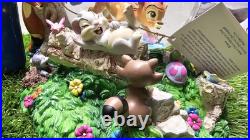 Vntg Disney Bambi And Friends Musical Waltz Of The Flowers Snow Globe In Box