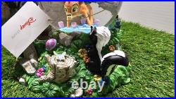 Vntg Disney Bambi And Friends Musical Waltz Of The Flowers Snow Globe In Box