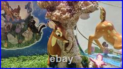 Vntg Disney Bambi And Friends Musical Waltz Of The Flowers Snow Globe In Box
