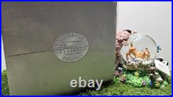 Vntg Disney Bambi And Friends Musical Waltz Of The Flowers Snow Globe In Box
