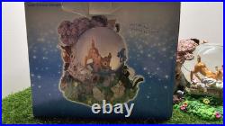 Vntg Disney Bambi And Friends Musical Waltz Of The Flowers Snow Globe In Box