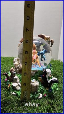 Vntg Disney Bambi And Friends Musical Waltz Of The Flowers Snow Globe In Box