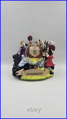 Vntg Disney Villains Snowglobe Musical Fortune Telling Snow Globe Rare Free Ship