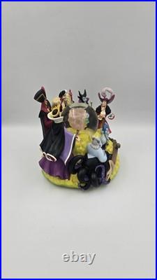 Vntg Disney Villains Snowglobe Musical Fortune Telling Snow Globe Rare Free Ship