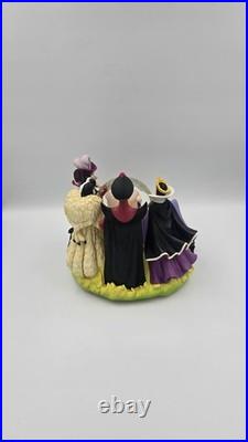Vntg Disney Villains Snowglobe Musical Fortune Telling Snow Globe Rare Free Ship