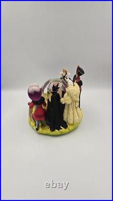Vntg Disney Villains Snowglobe Musical Fortune Telling Snow Globe Rare Free Ship