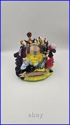 Vntg Disney Villains Snowglobe Musical Fortune Telling Snow Globe Rare Free Ship
