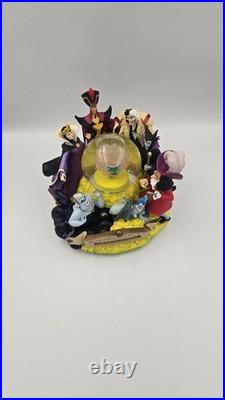 Vntg Disney Villains Snowglobe Musical Fortune Telling Snow Globe Rare Free Ship