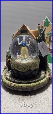 Vntg Snow White And The Seven Dwarfs Mining Musical Globe Disney Store Exclusive