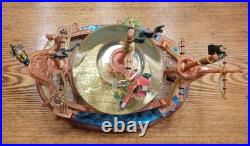 Vtg Disney Peter Pan Captain Hook pirate ship musical You Can Fly Snow Globe