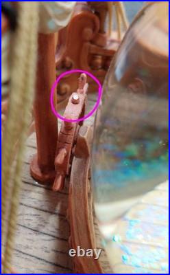 Vtg Disney Peter Pan Captain Hook pirate ship musical You Can Fly Snow Globe