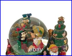 Vtg Disney Store Pinocchio Christmas Snow Globe 2001 With Box Works RARE
