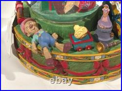 Vtg Disney Store Pinocchio Christmas Snow Globe 2001 With Box Works RARE