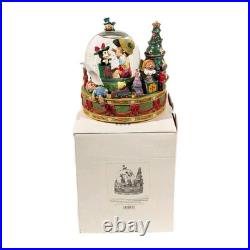 Vtg Disney Store Pinocchio Christmas Snow Globe 2001 With Box Works RARE