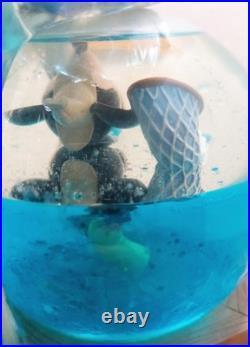 Vtg Walt Disney Mickey, Donald, Goofy Lonesome Ghosts #96316 Musical Snow Globe