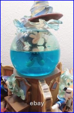 Vtg Walt Disney Mickey, Donald, Goofy Lonesome Ghosts #96316 Musical Snow Globe