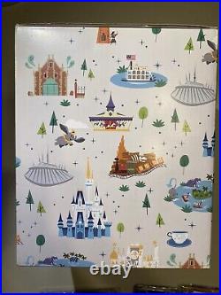 Walt Disney 50th Anniversary Castle Snow Globe Cinderellas Castle & 4 Cards