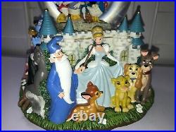 Walt Disney A Magical Gathering Double Snow Globe Castle Musical Dumb