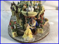 Walt Disney Beauty and the Beast Musical snow globe Castle Plays Theme Song