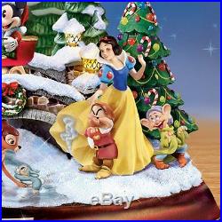 Walt Disney Christmas Snow Globe Musical Lighted Holiday Sculpture NEW
