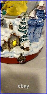 Walt Disney Double Snow Globe We Wish You A Merry Christmas Snow White Mickey