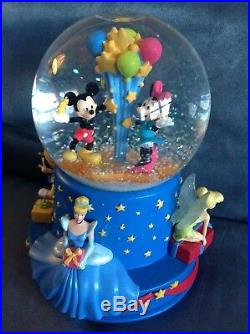 Walt Disney Mickey Minnie 100th Year Musical Snow Globe Barely Used And Mint