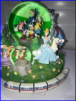 Walt Disney Monorail Musical Snow globe Mickey 4 Parks Large Zip-A-Dee-Doo-Dah
