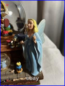 Walt Disney PINOCCHIO x SNOW WHITE Musical Snow Globe excellent condition