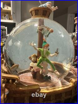 Walt Disney Peter Pan musical Snow Globe You Can Fly! Pirate Ship Captain Hook Walt Disney Peter Pan musical Snow Globe You Can Fly! Pirate Ship Captain Hook