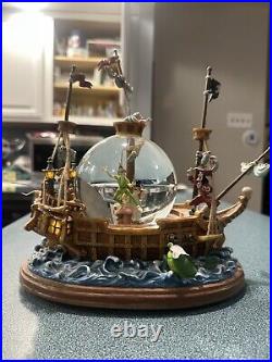 Walt Disney Peter Pan musical Snow Globe You Can Fly! Pirate Ship Captain Hook Walt Disney Peter Pan musical Snow Globe You Can Fly! Pirate Ship Captain Hook
