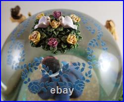 Walt Disney Princess Snow Globe Musical Ariel Snow White Belle Cinderella EUC