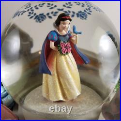 Walt Disney Princess Snow Globe Musical Ariel Snow White Belle Cinderella EUC