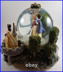 Walt Disney Princess Snow Globe Musical Ariel Snow White Belle Cinderella EUC Walt Disney Princess Snow Globe Musical Ariel Snow White Belle Cinderella EUC