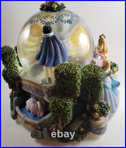 Walt Disney Princess Snow Globe Musical Ariel Snow White Belle Cinderella EUC