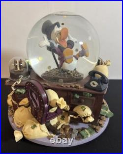 Walt Disney Scrooge McDuck Feels Good To Be Rich 7 Snow Globe Donald Duck Song