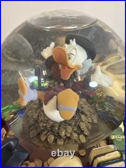 Walt Disney Scrooge McDuck Feels Good To Be Rich 7 Snow Globe Donald Duck Song