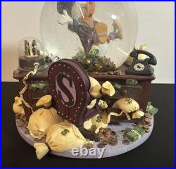 Walt Disney Scrooge McDuck Feels Good To Be Rich 7 Snow Globe Donald Duck Song