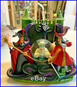 Walt Disney Villains Snowglobe Jafar, Hook Ursula Maleficent