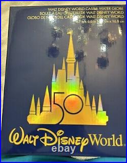 Walt Disney World 50th Anniversary Cinderella Castle Musical Snow Globe