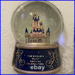 Walt Disney World 50th Castle Water Globe Snow Globe