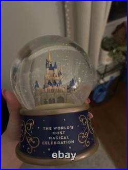 Walt Disney World Fantasyland Castle 50th Anniversary Musical Snow Globe Collect Walt Disney World Fantasyland Castle 50th Anniversary Musical Snow Globe Collect