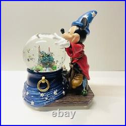 Walt Disney World Large Snow Globe Mickey Fantasia The Sorcerers Apprentice