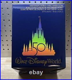 Walt Disney World WDW 50th Anniversary Musical Snow Globe of Cinderella Castle