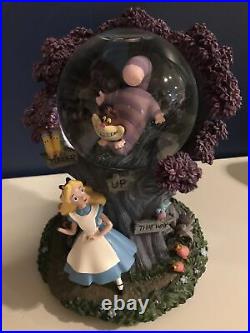 Walt Disney's Alice in Wonderland I'm Late Cheshire Cat Light Up Snow Globe