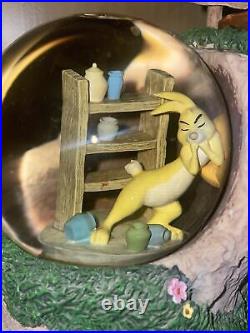 Winnie The Pooh Rabbit's House Musical Snowglobe By The Disney Store