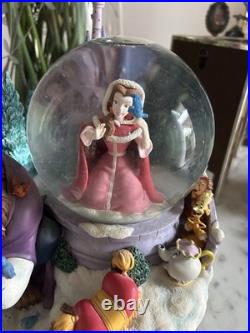 Winter Theme Rare Disney Beauty and the Beast Figure Snow Globe with Music Box Winter Theme Rare Disney Beauty and the Beast Figure Snow Globe with Music Box